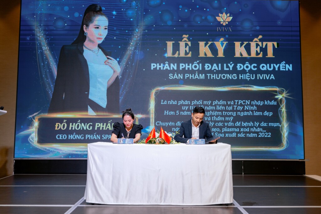 ceo do hong phan danh dau buoc tien lon trong nganh spa qua le ky ket phan phoi san pham iviva va lien ket dao tao nghe sp